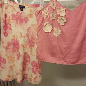 vintage outfit ann taylor/banana republic 100% vintage silk